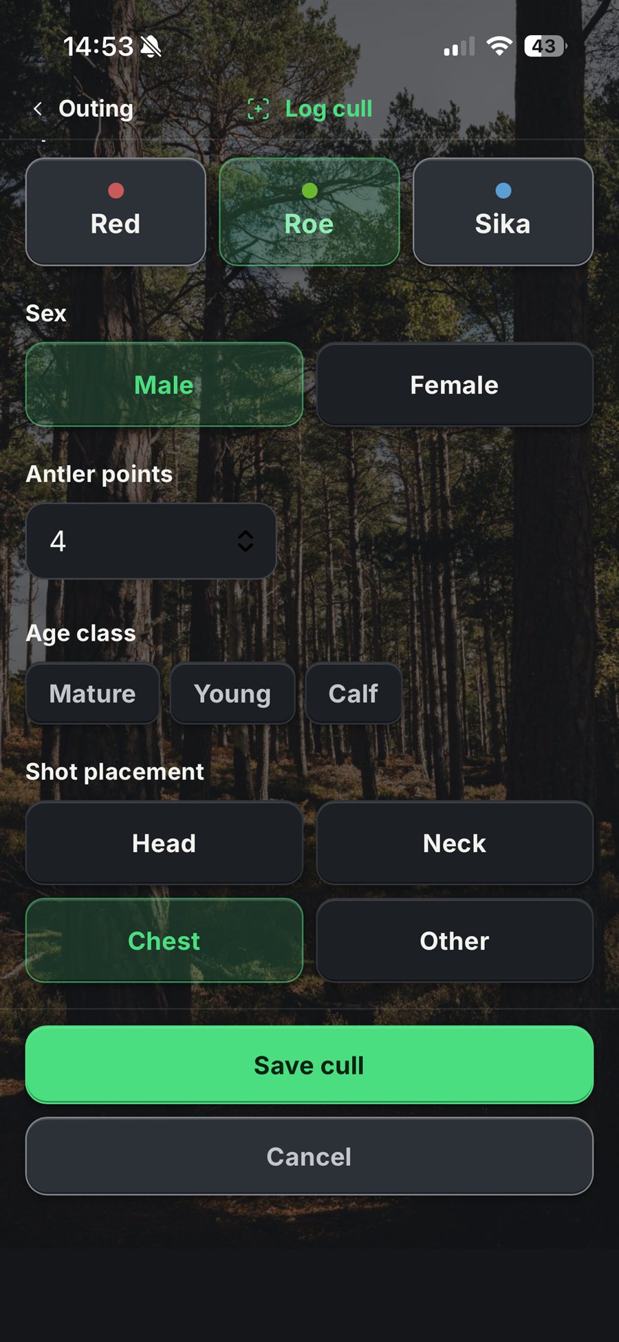 Logging a cull record